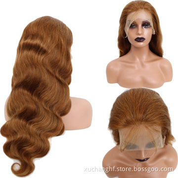 fast shipping 180 density 30 inch body wave peruvian hair wig body wave 100% hd frontal human hair wigs